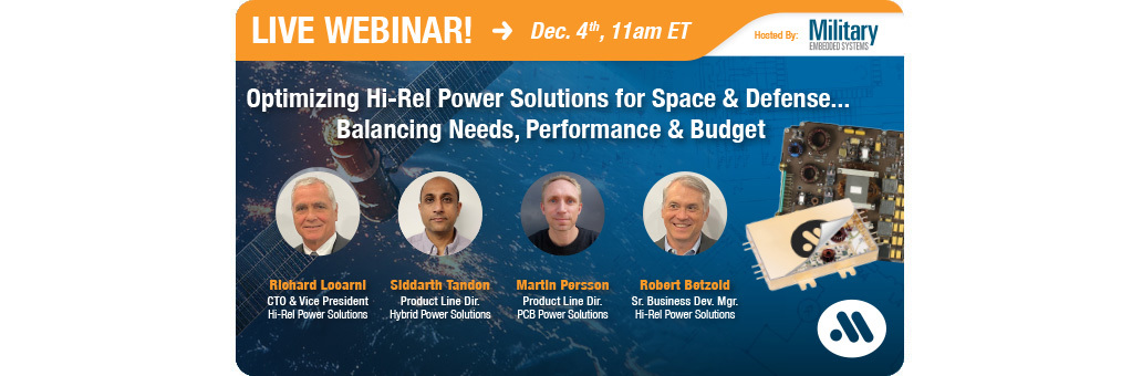 Optimizing Hi-Rel Power Solutions for Space & Defense... Balancing Needs, Performance & Budget